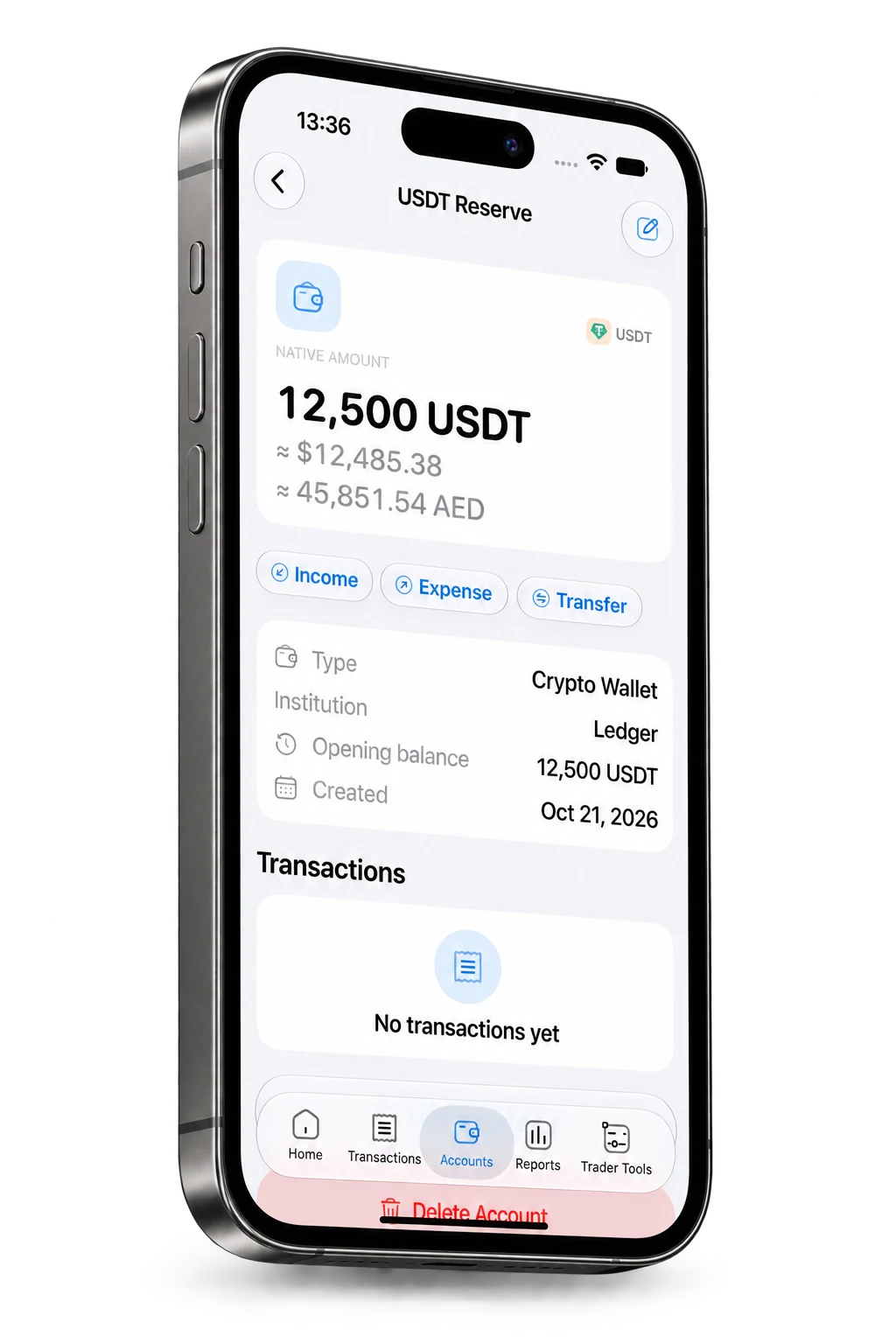 Crypto wallet valuation